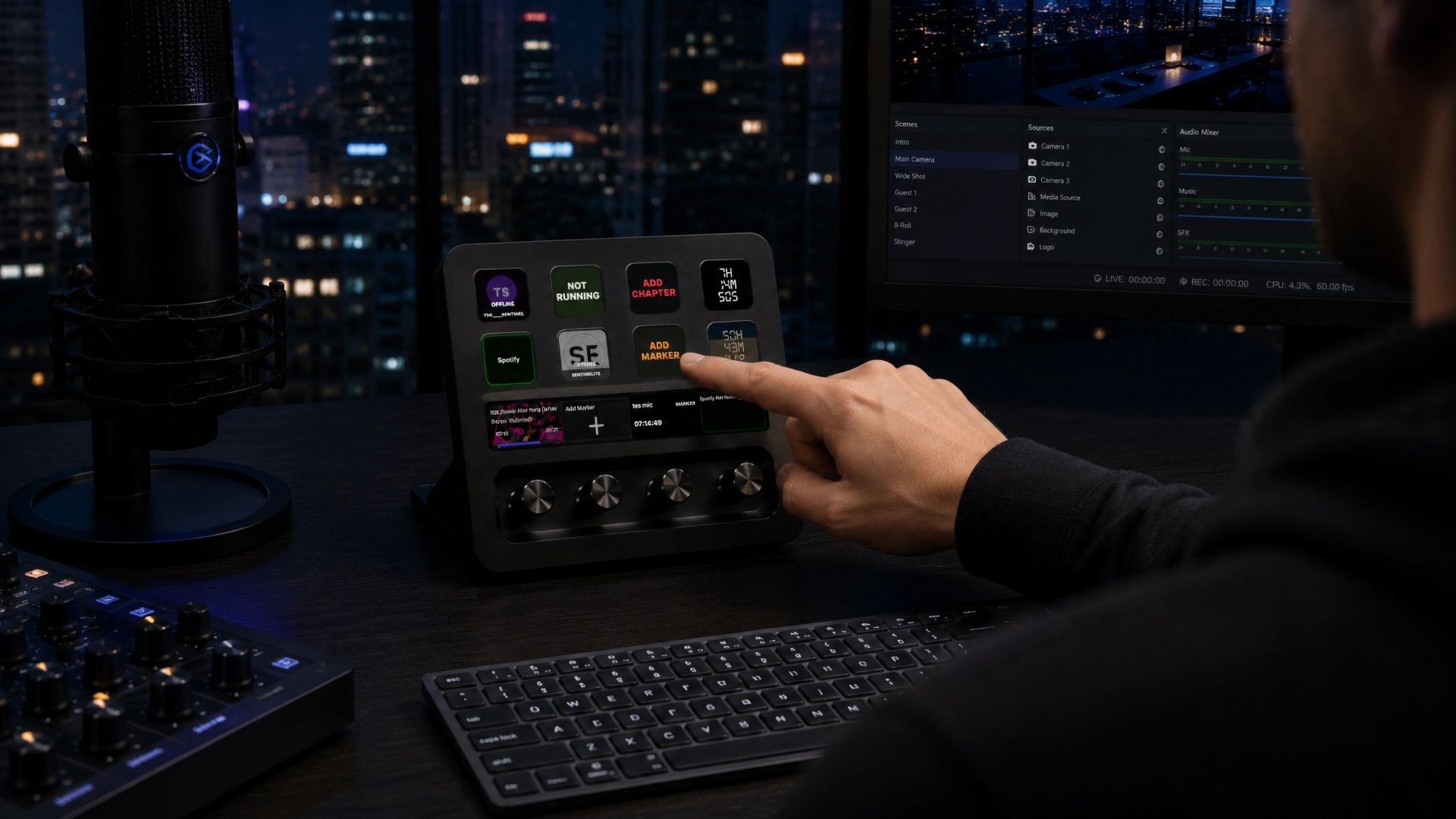 Marker Stream Deck plugin controls for live capture.
